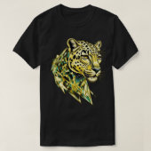 Geometric Leopard Luxury Abstract Animal Art Tシャツ (デザイン正面)