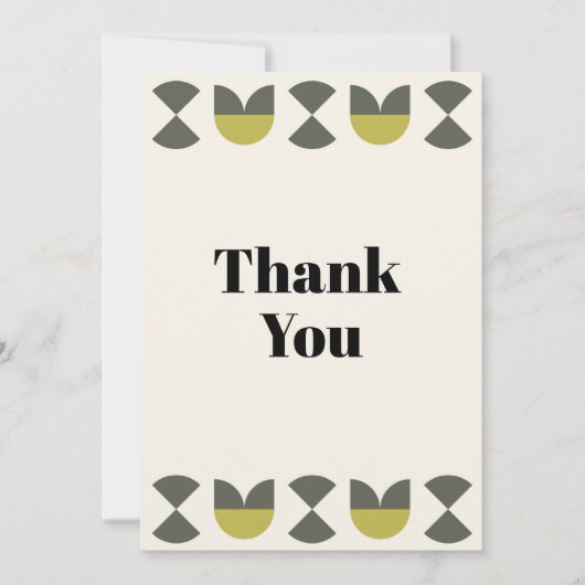 Geometric Light peach Thank You Card シーズンカード (正面)