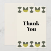 Geometric Light peach Thank You Card シーズンカード (正面/裏面)