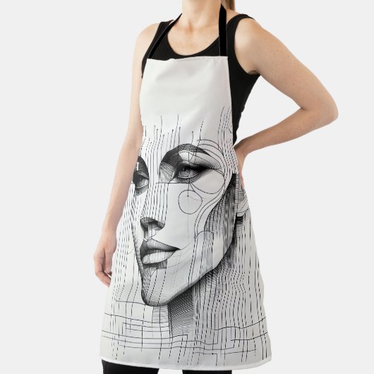 Geometric Line Portrait  エプロン (インサイチュ)