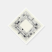 Geometric Linework Frame スタンダードカクテルナプキン (角)