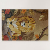 Geometric Lion Jungle Jigsaw Puzzle ジグソーパズル (横)