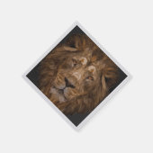 Geometric Lion Portrait スタンダードカクテルナプキン (角)