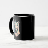 Geometric Lioness Crystal Abstract Art Coffee マグカップ (正面左)