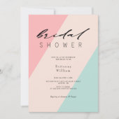 Geometric Love Storyブライダルシャワー – カスタマイズ可能 招待状 (正面)