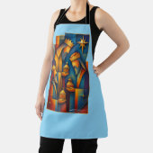 Geometric Magi - Three Wise Men Christmas Star Art エプロン (インサイチュ)