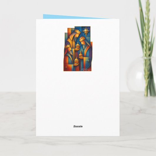 Geometric Magi - Three Wise Men Christmas Star Art カード (裏面)