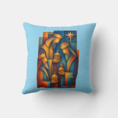 Geometric Magi - Three Wise Men Christmas Star Art クッション (裏面)