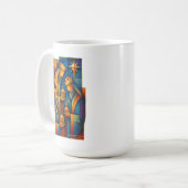 Geometric Magi - Three Wise Men Christmas Star Art コーヒーマグカップ (正面左)