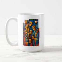 Geometric Magi - Three Wise Men Christmas Star Art コーヒーマグカップ