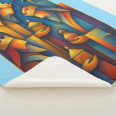 Geometric Magi - Three Wise Men Christmas Star Art シェルパブランケット (3/4)