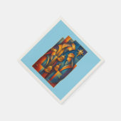 Geometric Magi - Three Wise Men Christmas Star Art スタンダードカクテルナプキン (角)