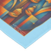 Geometric Magi - Three Wise Men Christmas Star Art テーブルクロス (アングル)