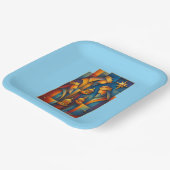 Geometric Magi - Three Wise Men Christmas Star Art ペーパープレート (傾斜あり)