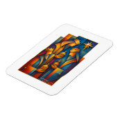 Geometric Magi - Three Wise Men Christmas Star Art マグネット (左側)