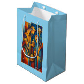 Geometric Magi - Three Wise Men Christmas Star Art ミディアムペーパーバッグ (正面アングル)