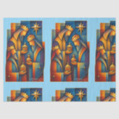 Geometric Magi - Three Wise Men Christmas Star Art 薄葉紙 (正面)
