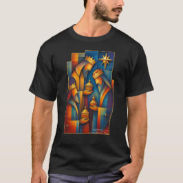 Geometric Magi - Three Wise Men Christmas Star Art Tシャツ