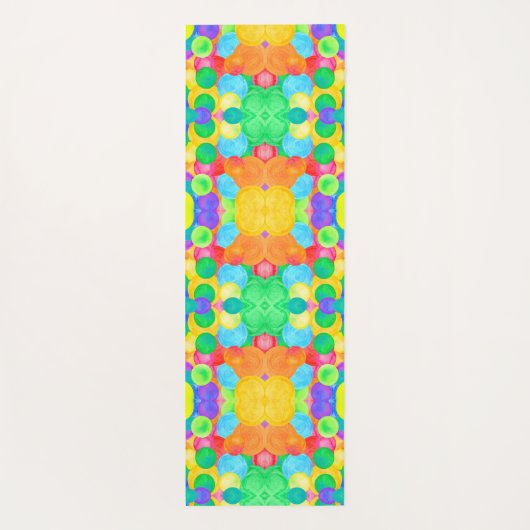 Geometric Magical abstract color art ヨガマット (裏面)
