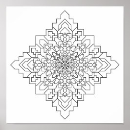 Geometric Mandala #10 ポスター