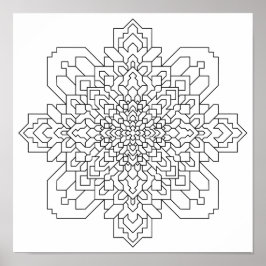 Geometric Mandala #11 ポスター