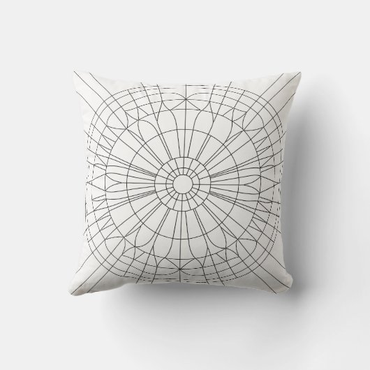 Geometric Mandala Pattern クッション (裏面)