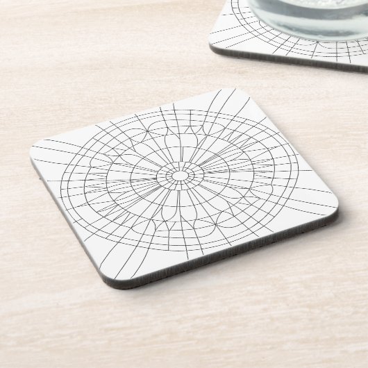 Geometric Mandala Pattern コースター (左側)