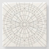Geometric Mandala Pattern ストーンコースター (正面)