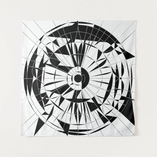 Geometric Mandala Pattern タペストリー (正面(横))