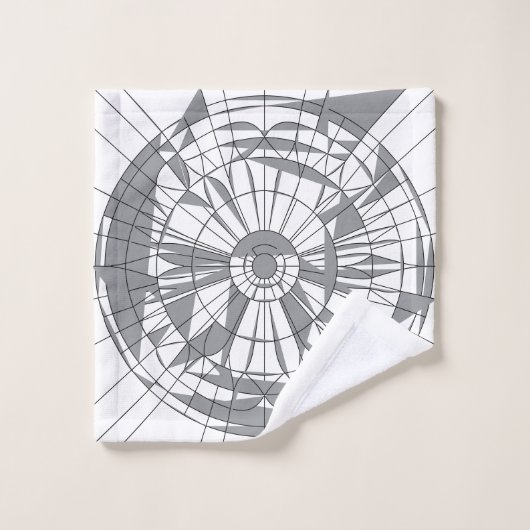 Geometric Mandala Pattern バスタオルセット (ウォッシュタオル)