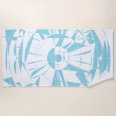 Geometric Mandala Pattern ビーチタオル (正面)