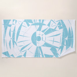Geometric Mandala Pattern ビーチタオル