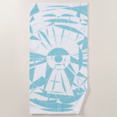 Geometric Mandala Pattern ビーチタオル (正面)