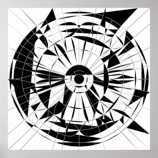 Geometric Mandala Pattern ポスター (正面)