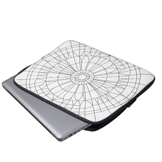 Geometric Mandala Pattern ラップトップスリーブ (正面下部)