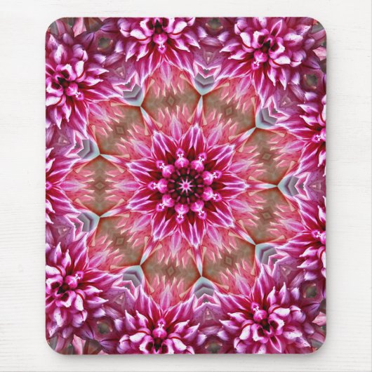 Geometric Mandala Pink Flower Pattern-67545 マウスパッド (正面)