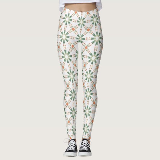 Geometric Mandala Print Yoga Pants レギンス (正面)