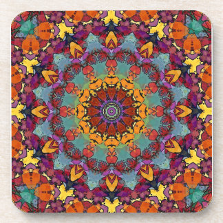 Geometric Mandala Purple Blue Design-64351 コースター