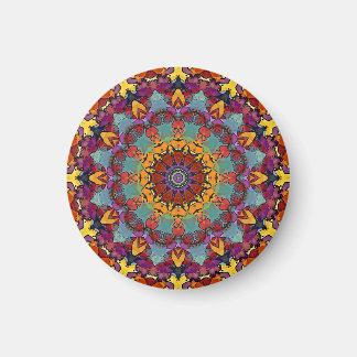 Geometric Mandala Purple Blue Design-64351 マグネット