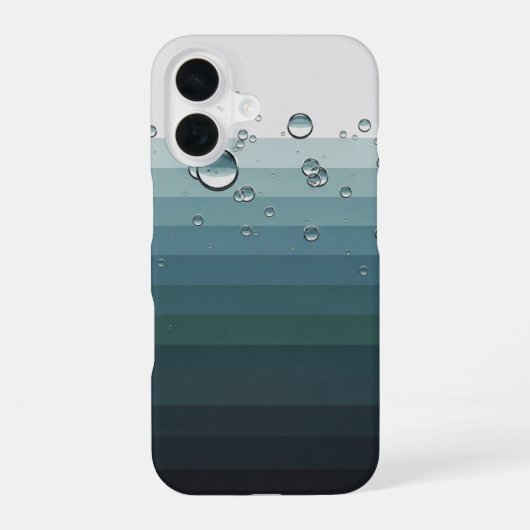 Geometric Marine Bubbles iPhone 16ケース (裏面)