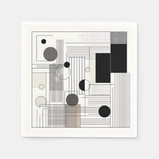 Geometric Matrix スタンダードカクテルナプキン (正面)