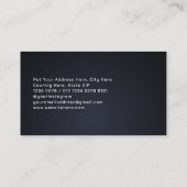 Geometric Metal Chrome Trianglesテクノロジ 名刺 (裏面)