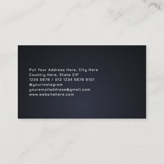 Geometric Metal Chrome Trianglesテクノロジ 名刺 (裏面)