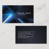 Geometric Metal Chrome Trianglesテクノロジ 名刺 (正面/裏面)