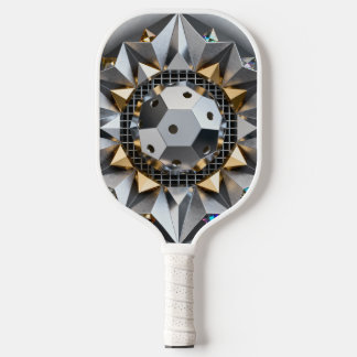Geometric Metallic Pickleball Core Design ピックルボールラケット