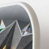 Geometric Metallic Pickleball Core Design ピックルボールラケット (左詳細)