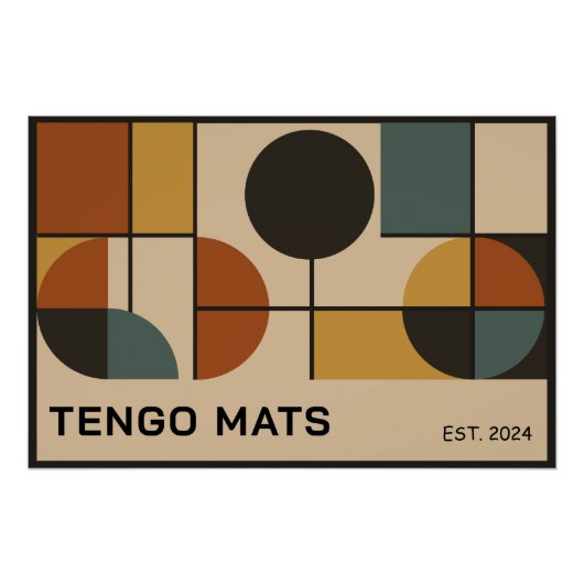 Geometric mid-century design ポスター (正面)