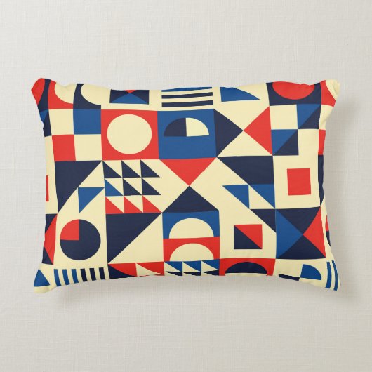 Geometric mid-century modern seamless pattern - 60 アクセントクッション (正面)