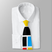 Geometric Minimal Mondrian Style Color Composition ネクタイ (タイ)