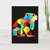 Geometric Minimalism Modern Illustration Groundhog カード (正面)